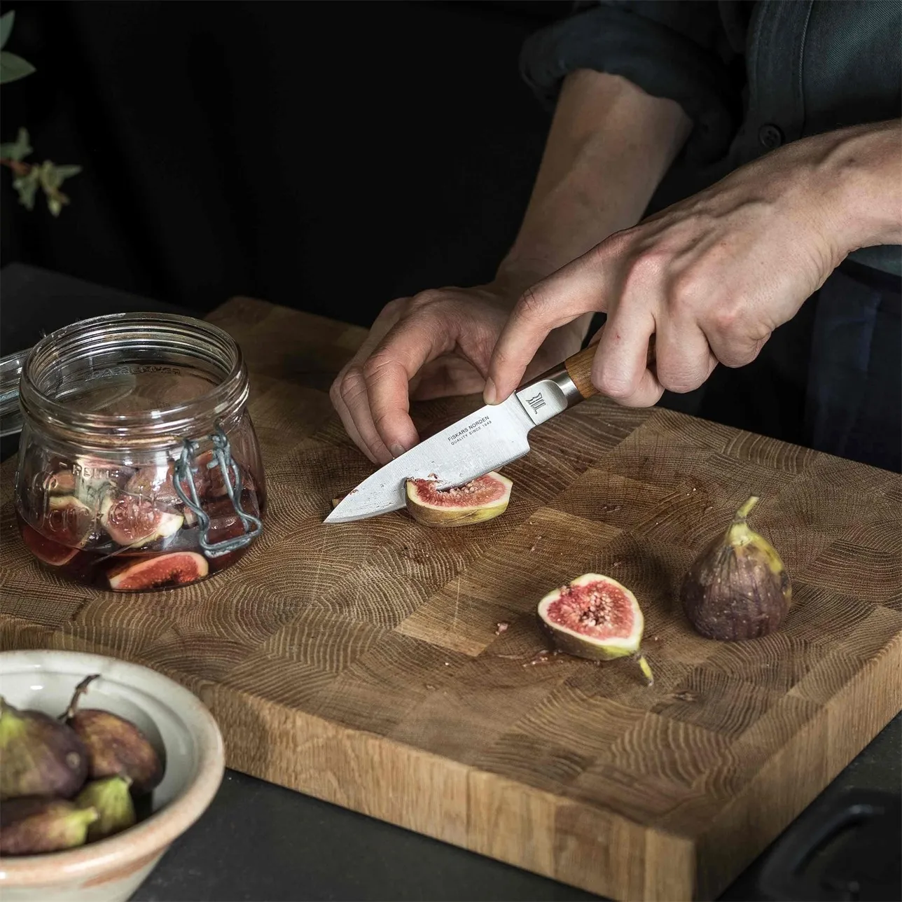 Norden kockkniv + grönsakskniv knivset 2 delar, Rostfritt stål-björk Fiskars