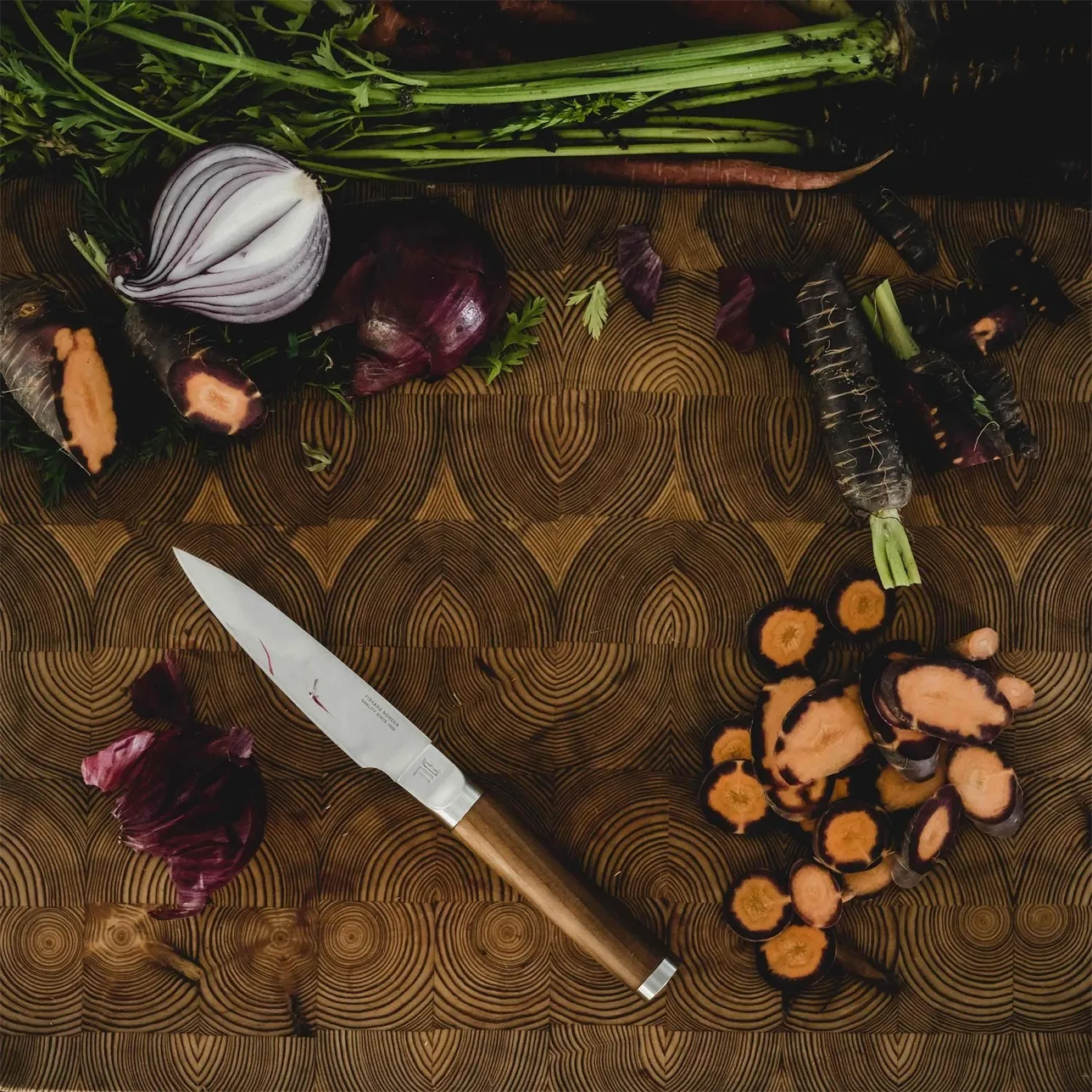 Norden kockkniv + grönsakskniv knivset 2 delar, Rostfritt stål-björk Fiskars