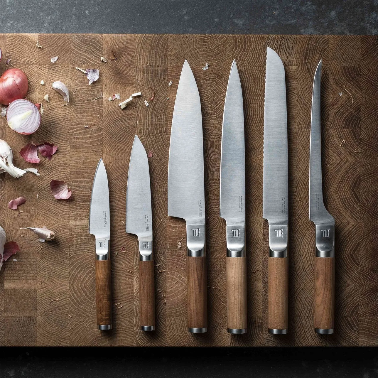 Norden kockkniv + grönsakskniv knivset 2 delar, Rostfritt stål-björk Fiskars