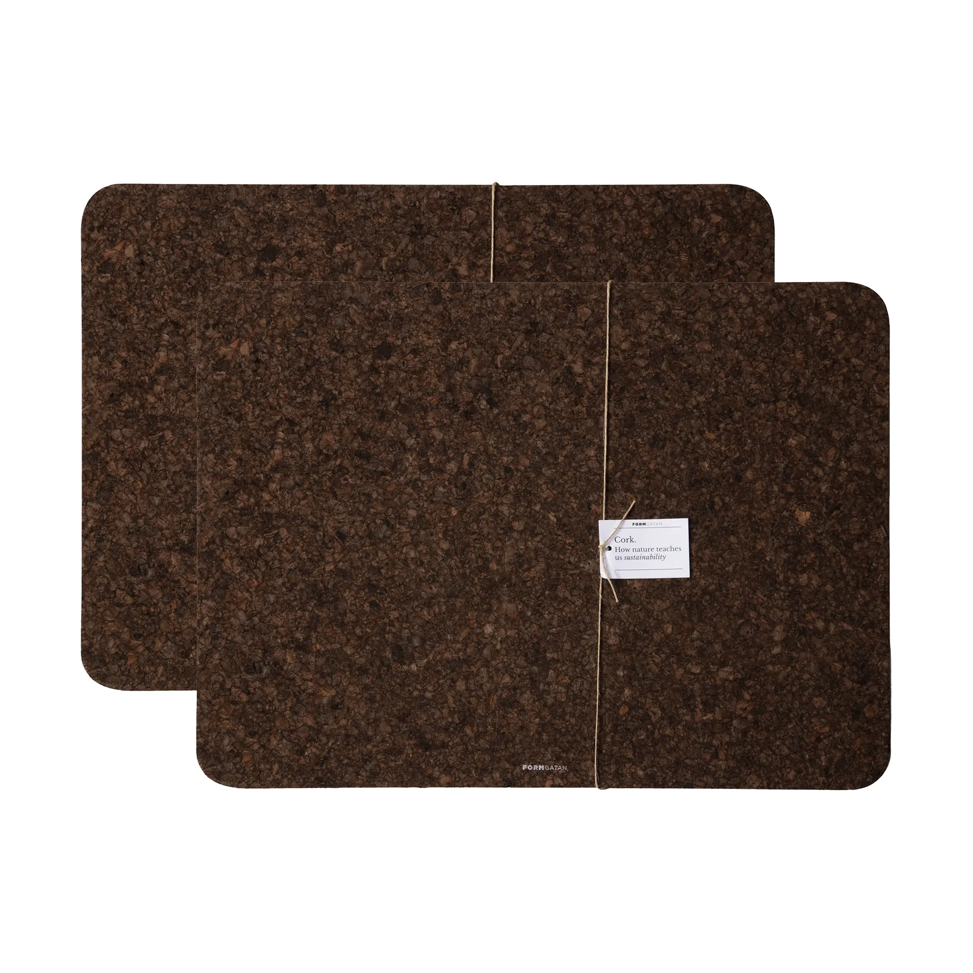 Cork bordstablett 30x40 cm 2-pack, Smoked Formgatan