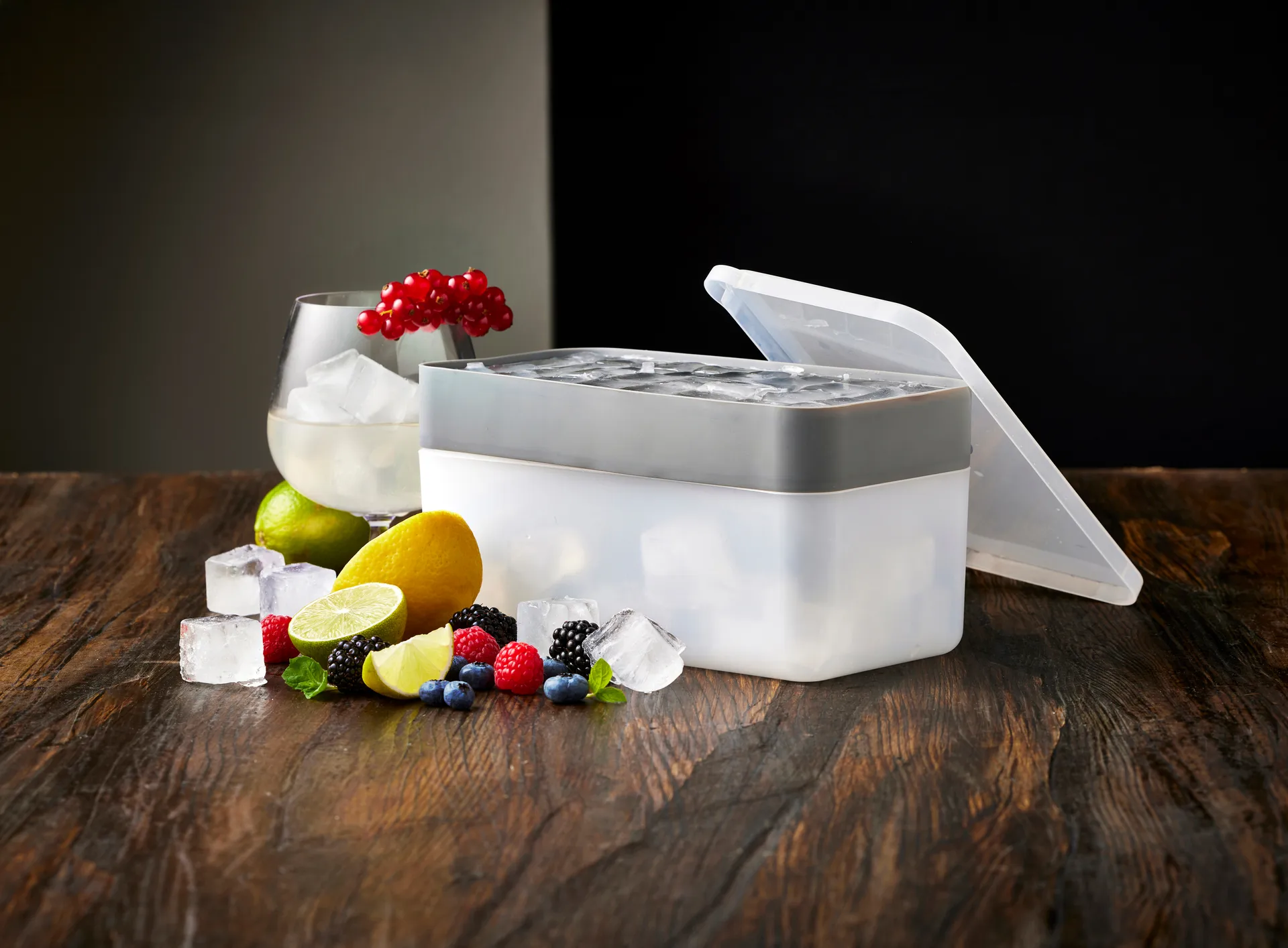 Funktion isbitslåda med lock, Silikon, 23,3x12,2 cm Funktion