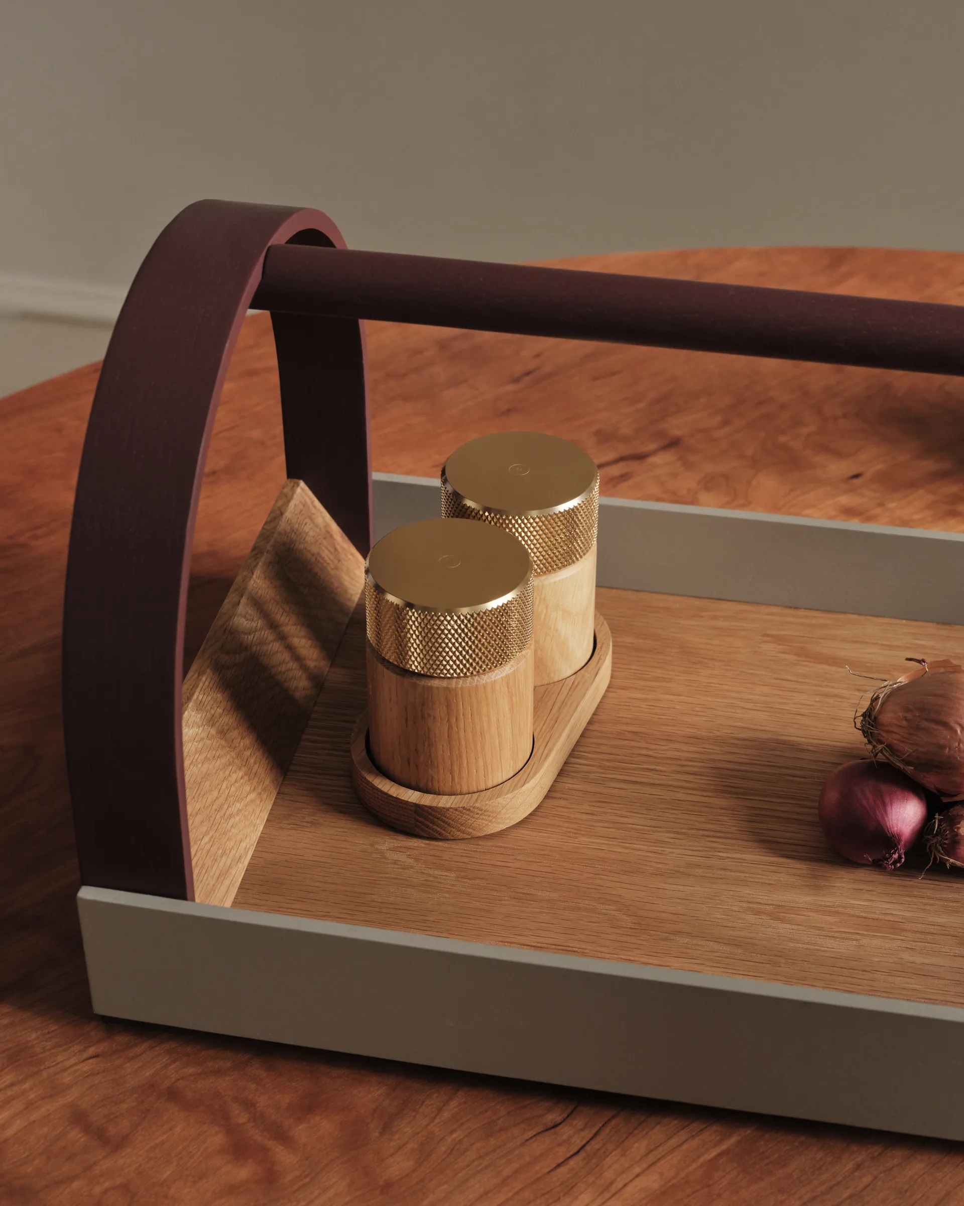 Sina salt-och pepparkvarn 6 cm, Ek-mässing Gejst