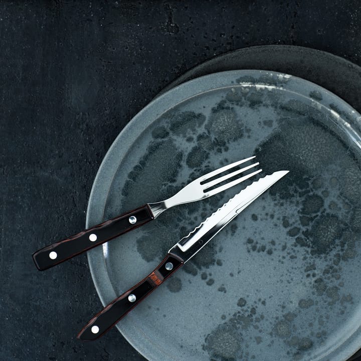 Old Farmer bordskniv, rosenträ-rostfritt stål Gense