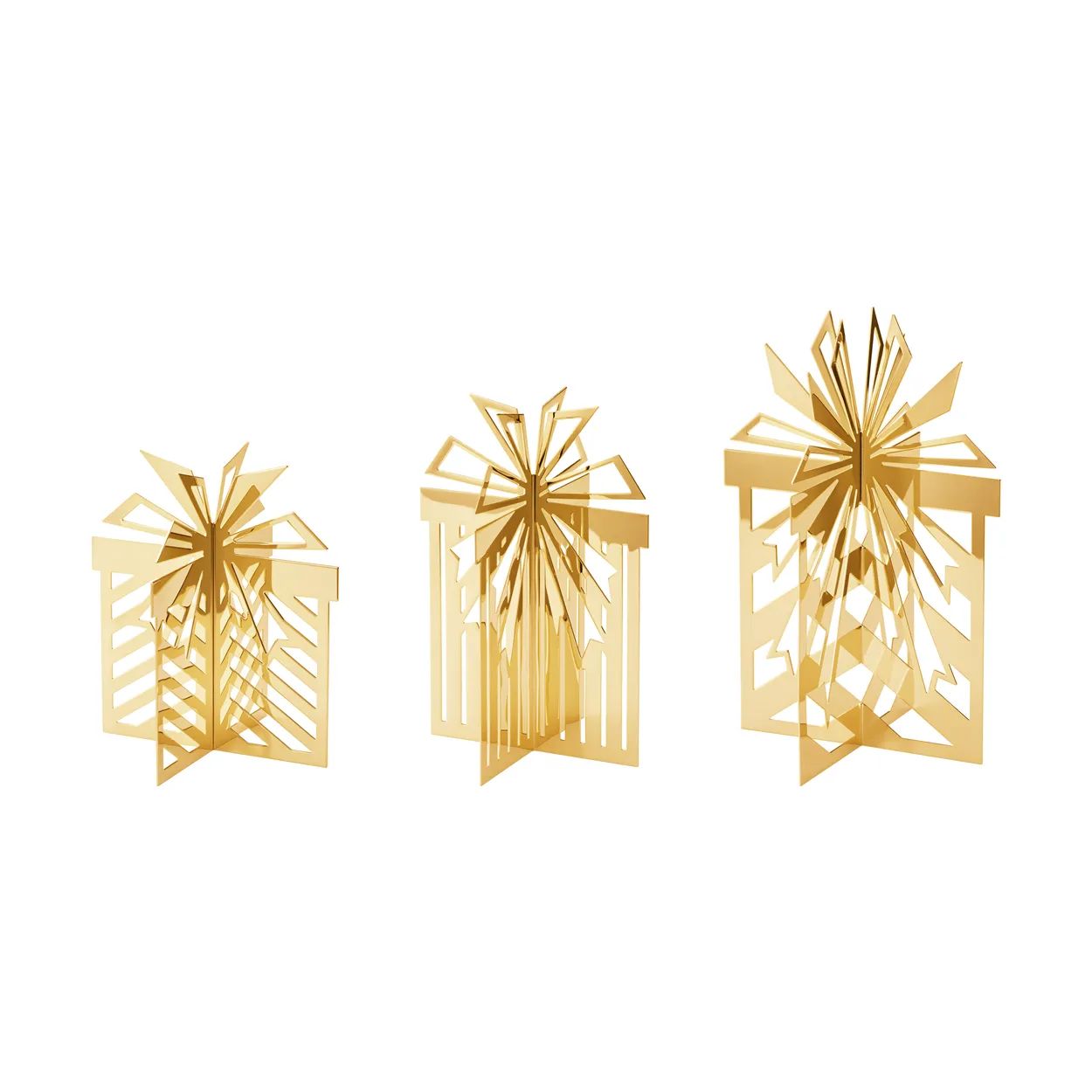 Georg Jensen 2025 års julprydnad för bordet julklapp 3 delar Guldpläterat rostfritt stål