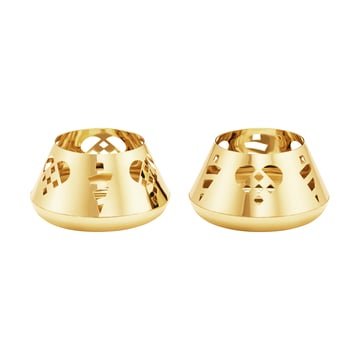 Georg Jensen 2025 års värmeljusstake 2-pack Guldpläterat rostfritt stål