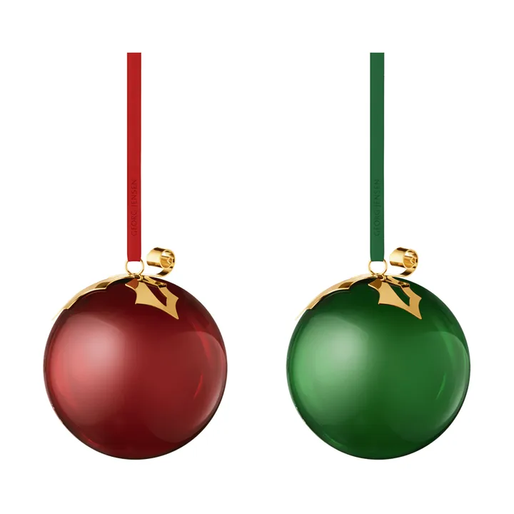 2026 års glaskula - Röd-grön, 2 delar - Georg Jensen