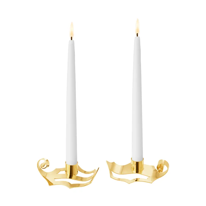 2026 års ljusstakar - Guld, 2 delar - Georg Jensen