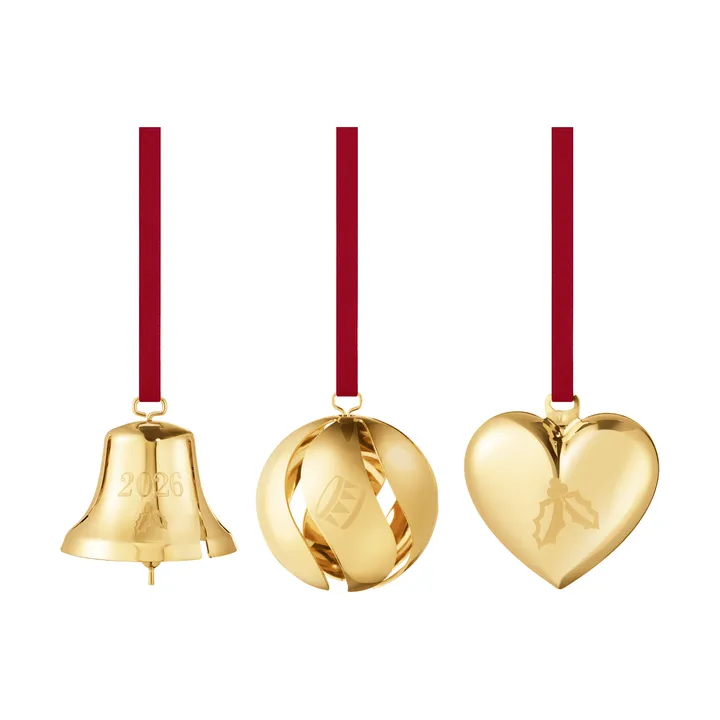 2026 års prydnadsset - Guld, 3 delar - Georg Jensen
