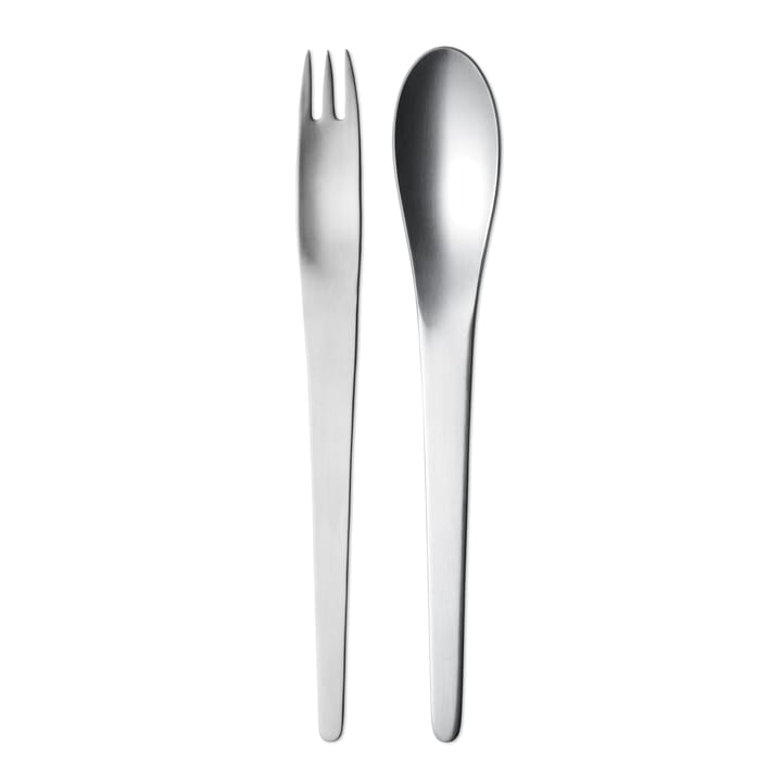 Arne Jacobsen salladsbestick, 2 delar Georg Jensen