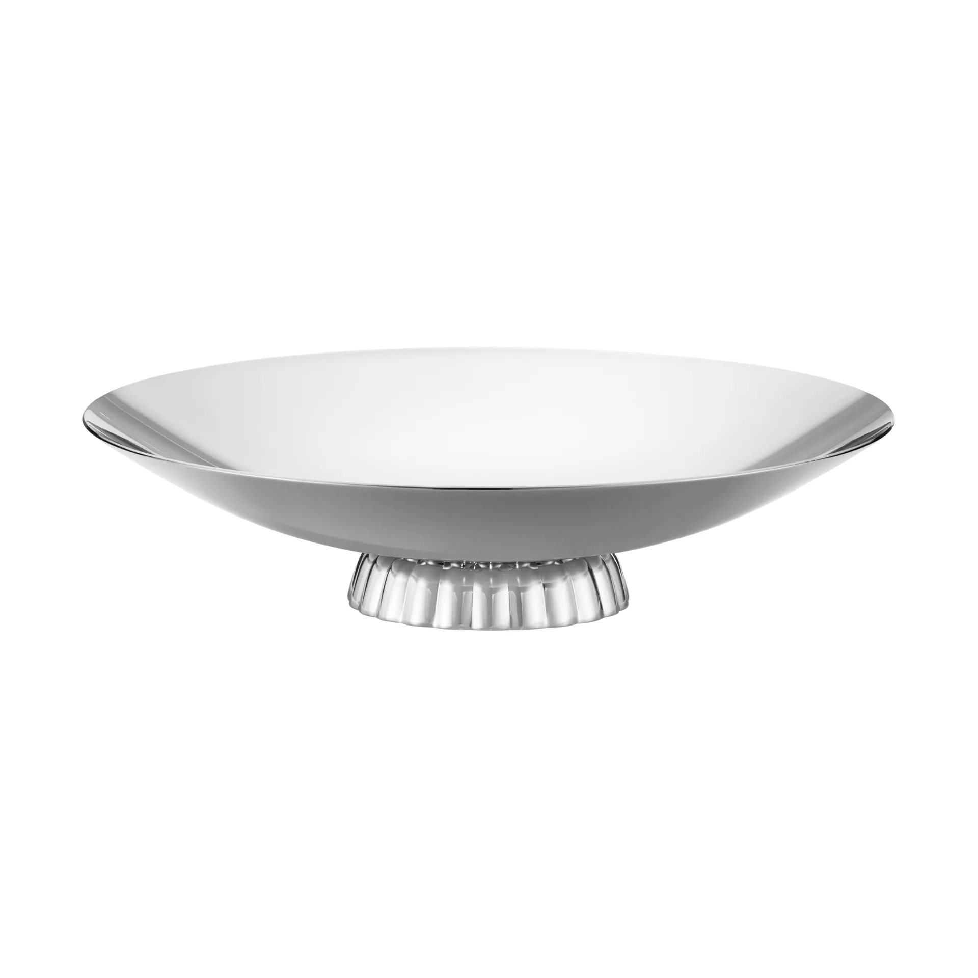 Bernadotte lågt serveringsfat, Rostfritt stål, Ø28 cm Georg Jensen