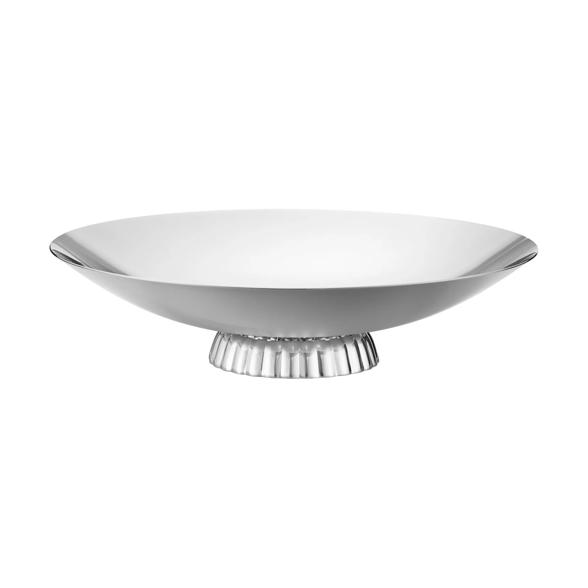 Bernadotte lågt serveringsfat, Rostfritt stål, Ø34 cm Georg Jensen