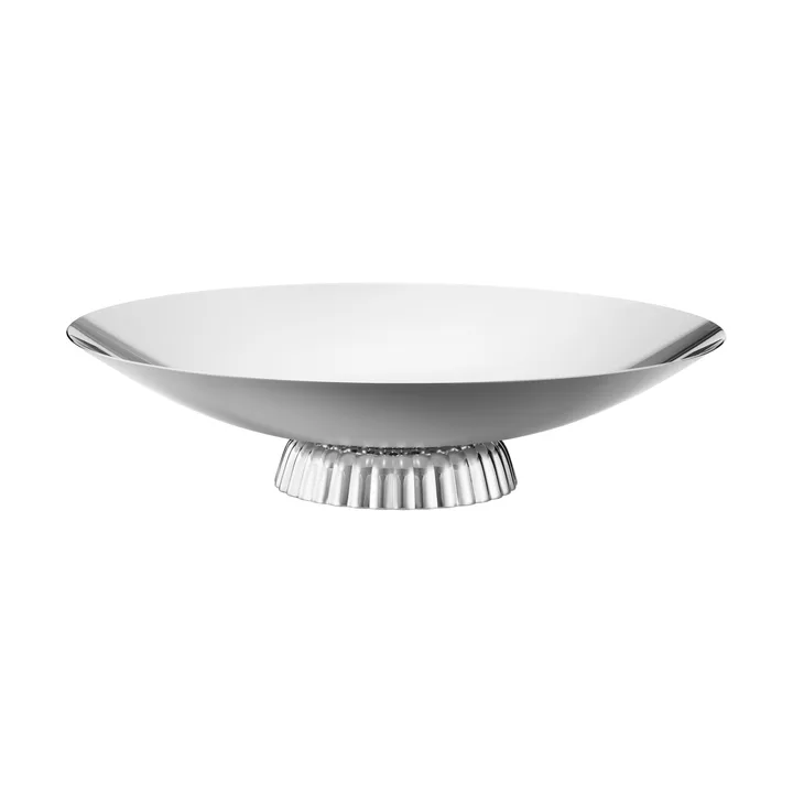 Bernadotte lågt serveringsfat - Rostfritt stål, bordsuppsats. Ø40 cm - Georg Jensen