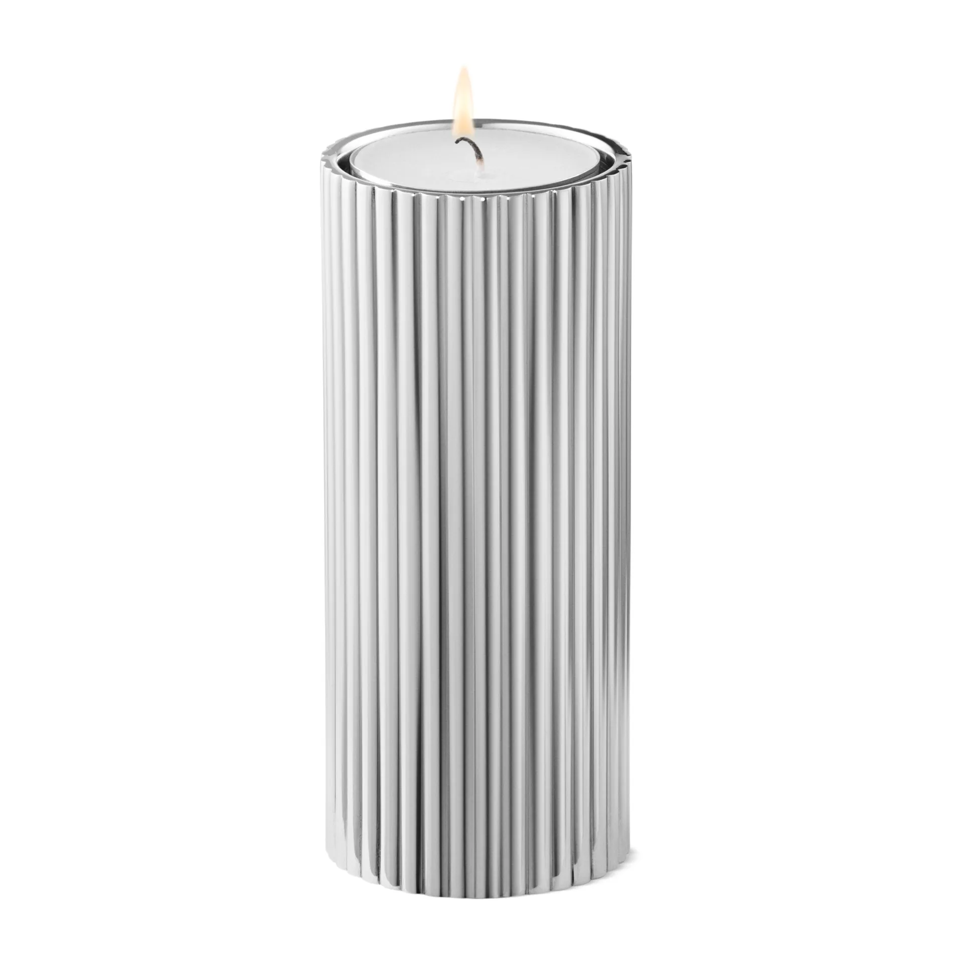 Bernadotte ljusstake 11 cm, Rostfritt stål Georg Jensen
