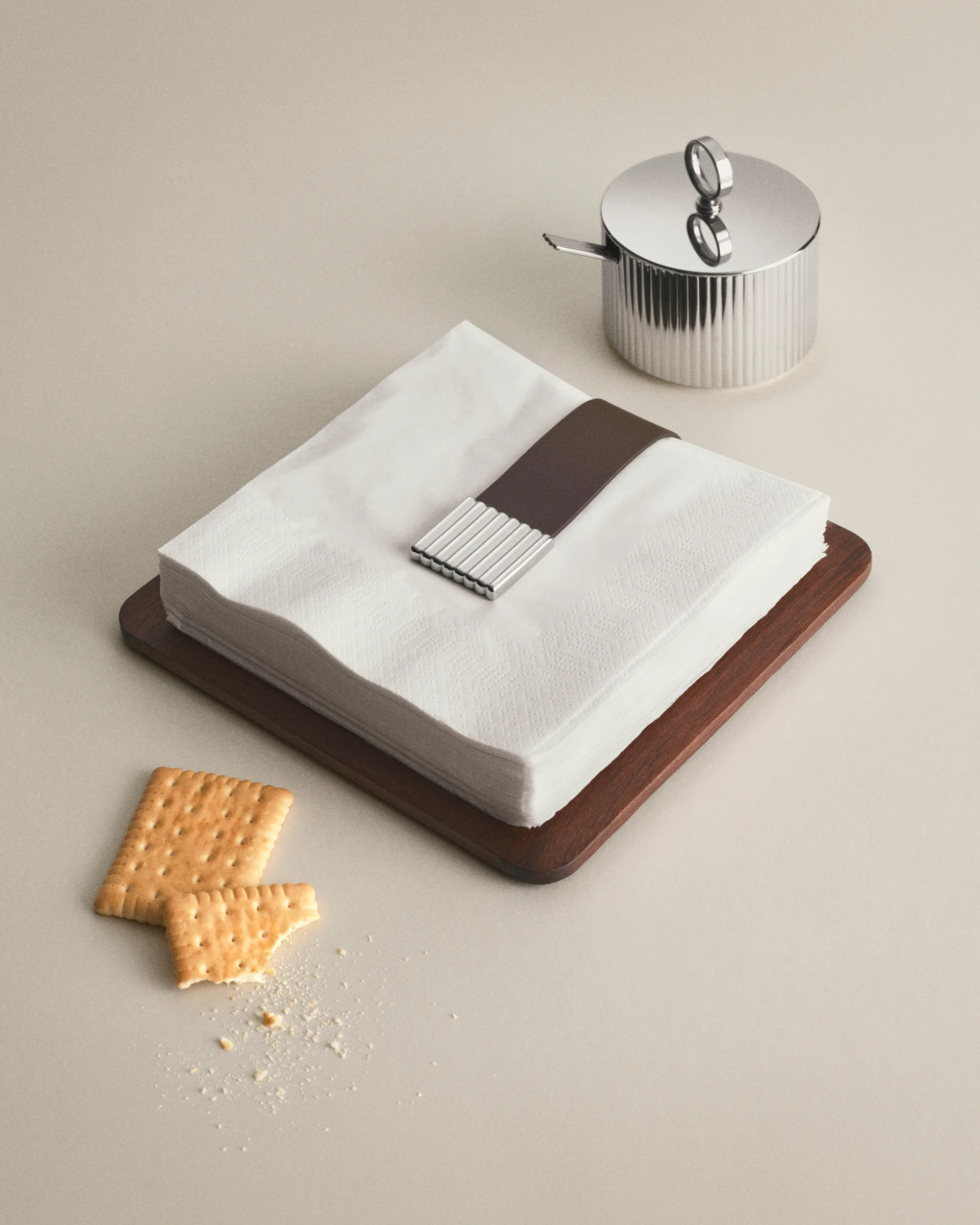 Bernadotte servetthållare 20,1x20,1 cm, Rostfritt stål Georg Jensen