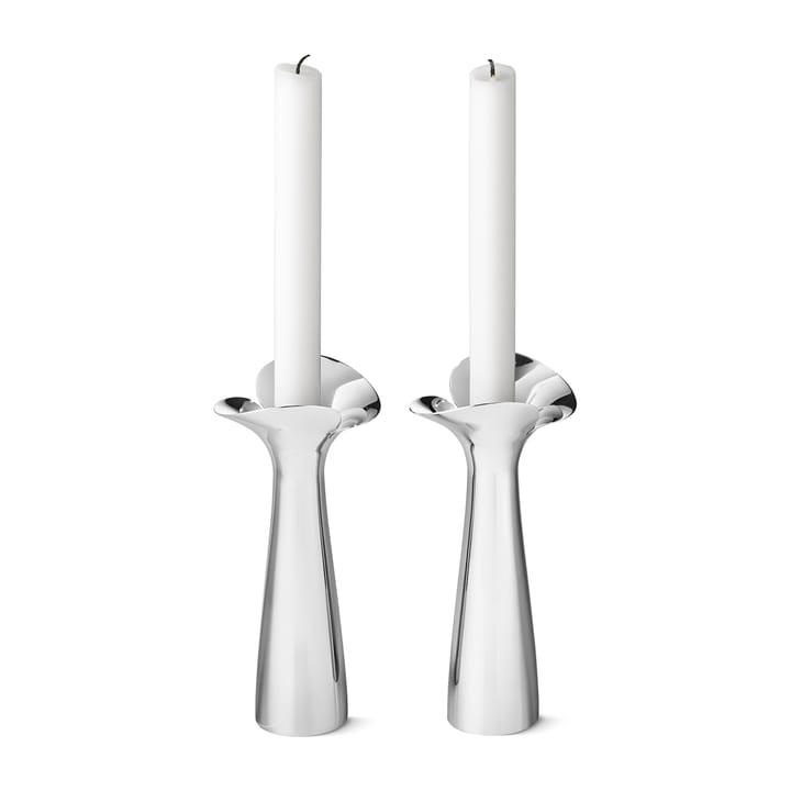 Bloom Botanica ljusstake 2-pack, Rostfritt stål Georg Jensen