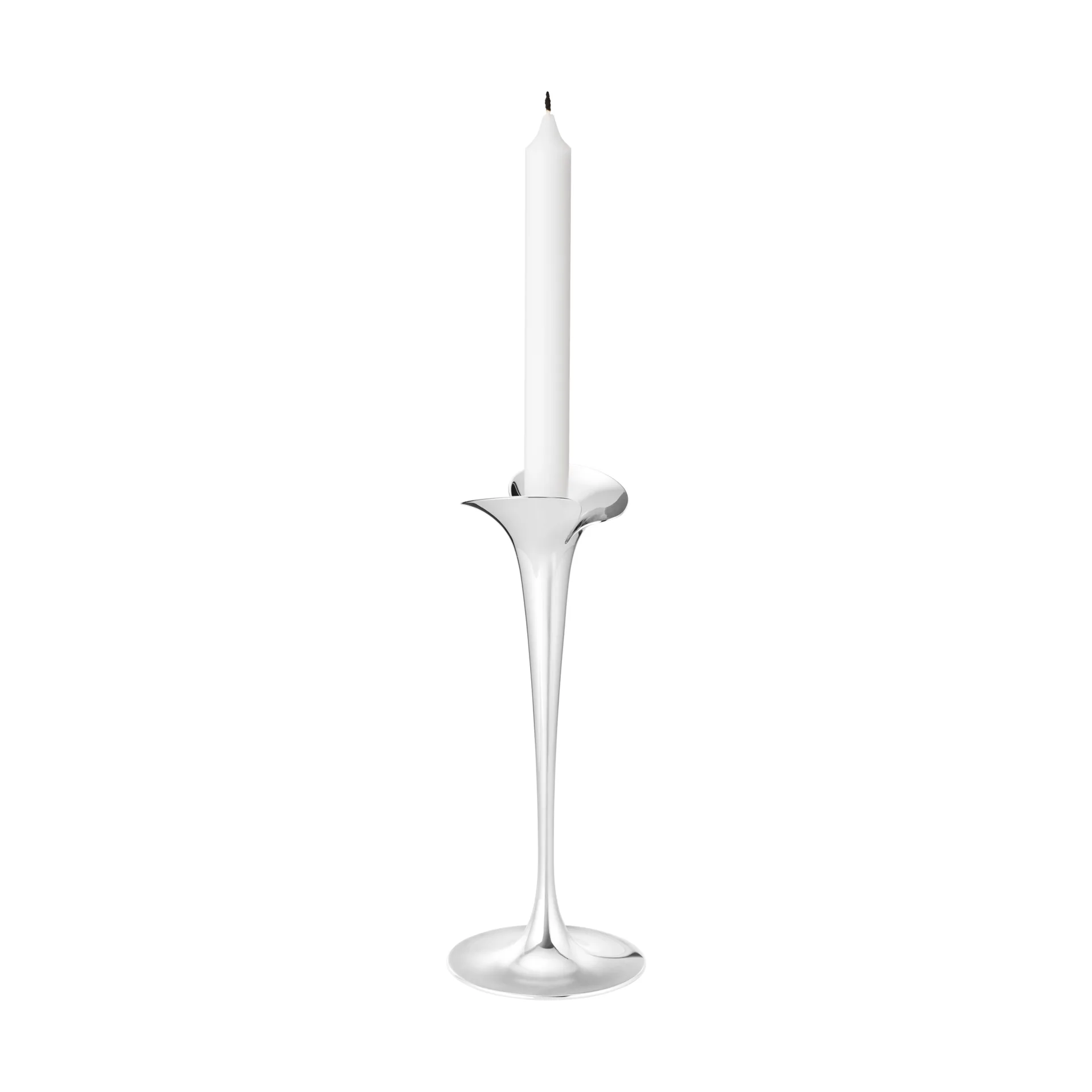 Bloom ljusstakar för kronljus, Rostfritt stål, stora, 2-pack Georg Jensen
