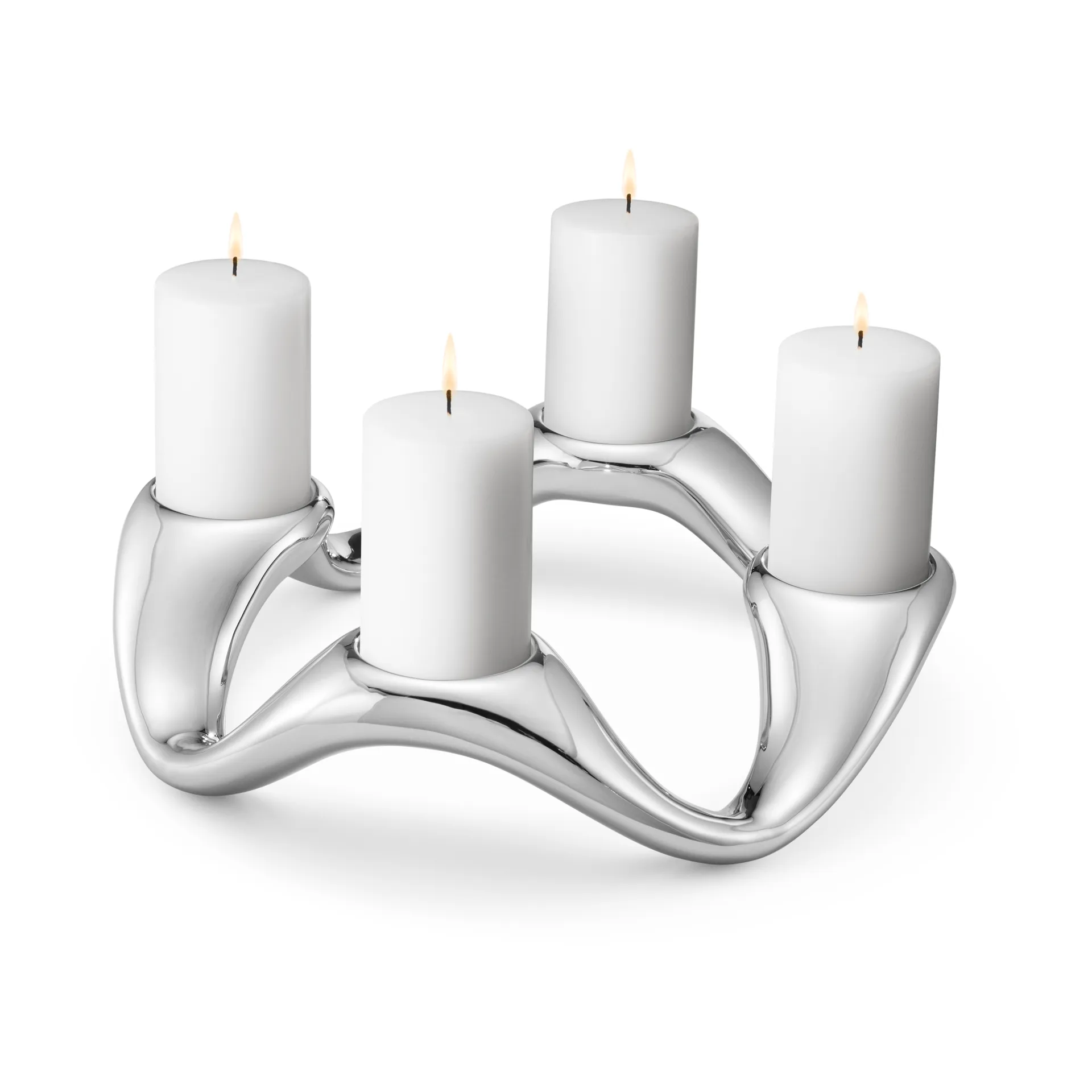 Cobra ljusstake Ø33 cm, Rostfritt stål Georg Jensen