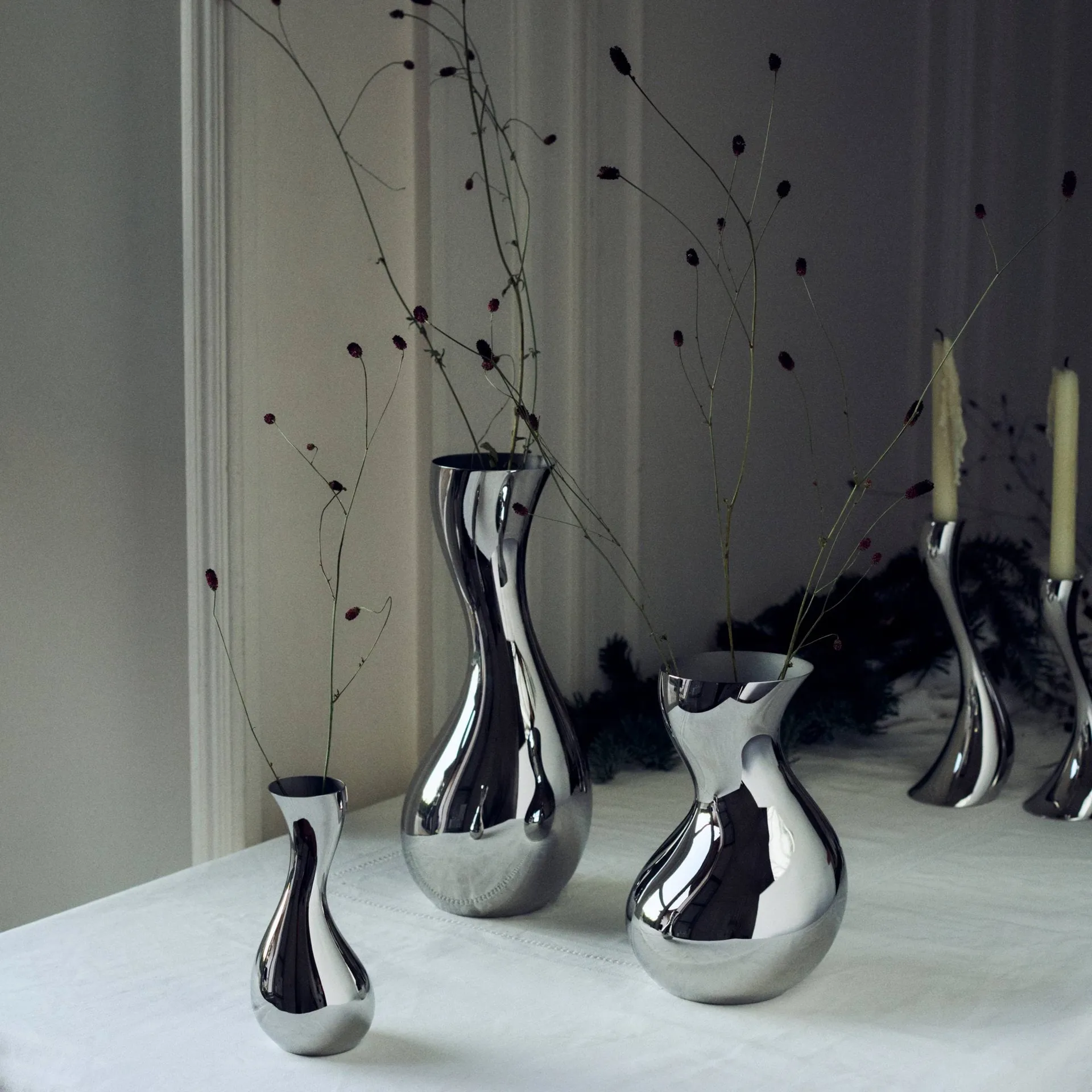 Cobra vas, Rostfritt stål, small Georg Jensen
