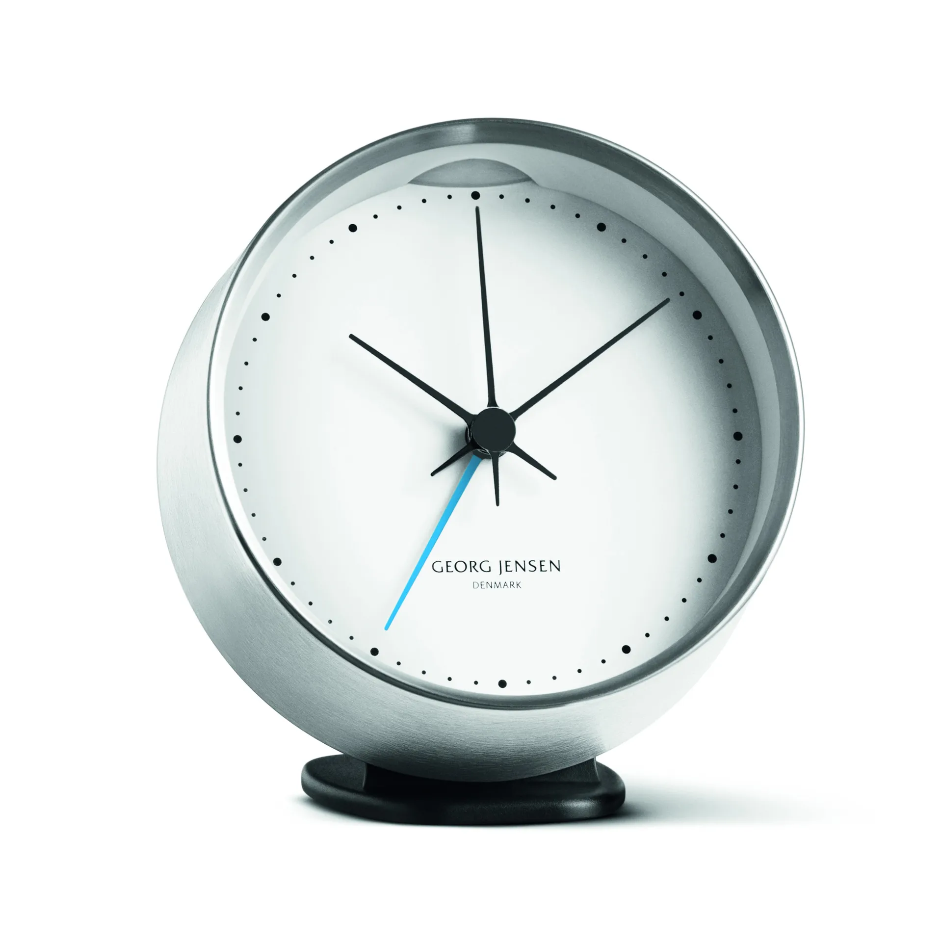 Koppel bordsklocka Ø 10 cm, vit-rostfritt stål Georg Jensen