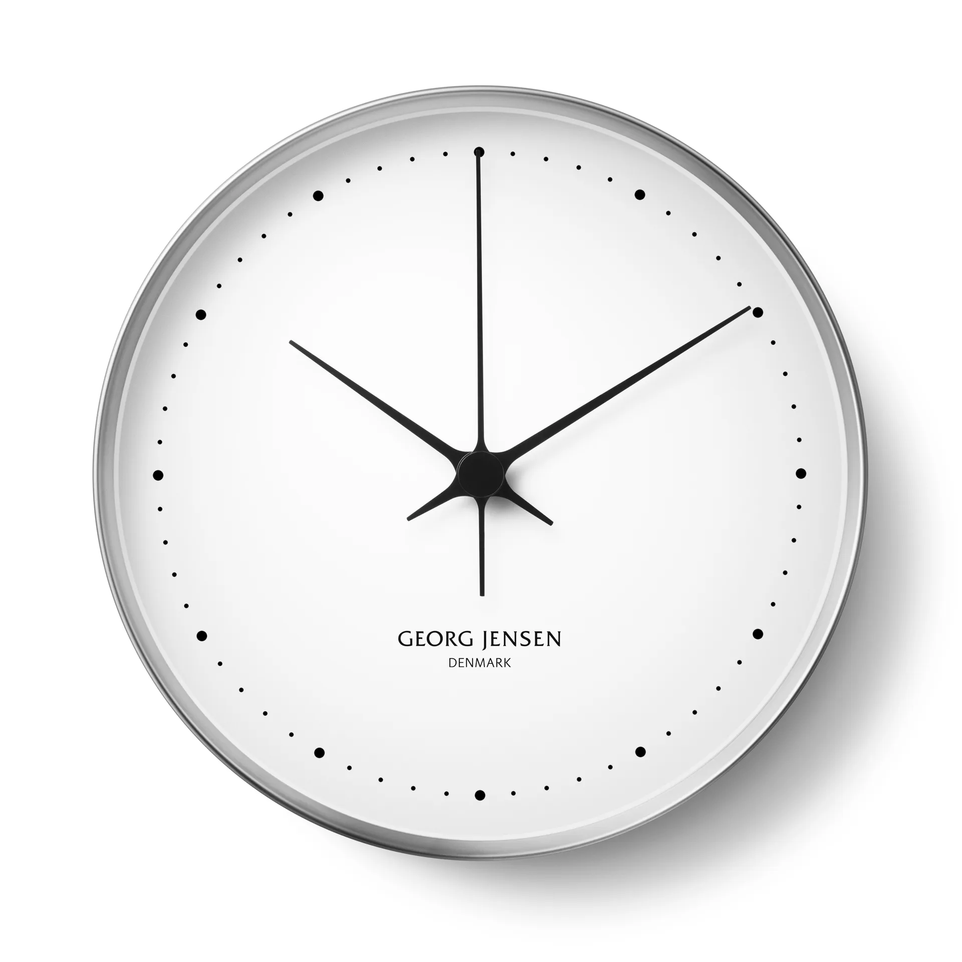 Koppel väggklocka vit-rostfritt stål, Ø 30 cm Georg Jensen
