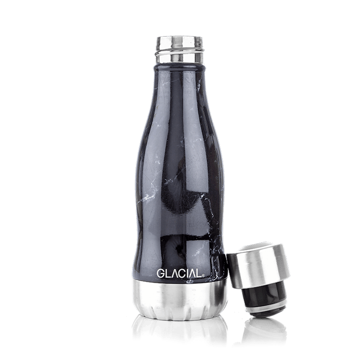 Glacial vattenflaska 280 ml, Black marble Glacial