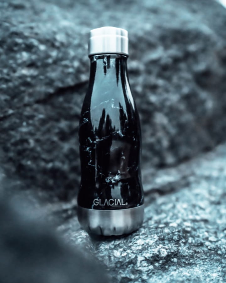 Glacial vattenflaska 280 ml, Black marble Glacial