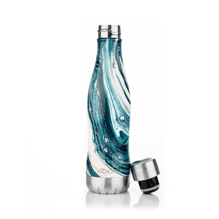 Glacial vattenflaska 400 ml, Indigo marble Glacial