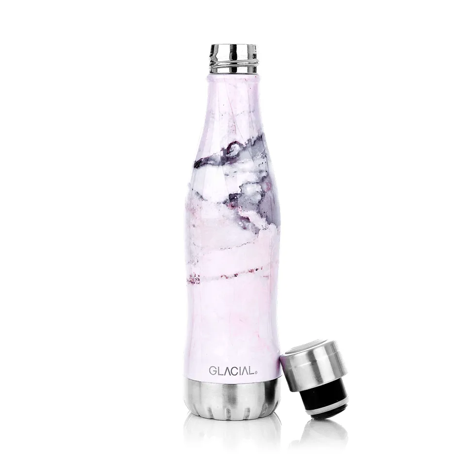 Glacial Glacial vattenflaska 400 ml Pink marble