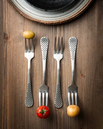 Classic bordsgaffel - Rostfritt stål, 4-pack - Global
