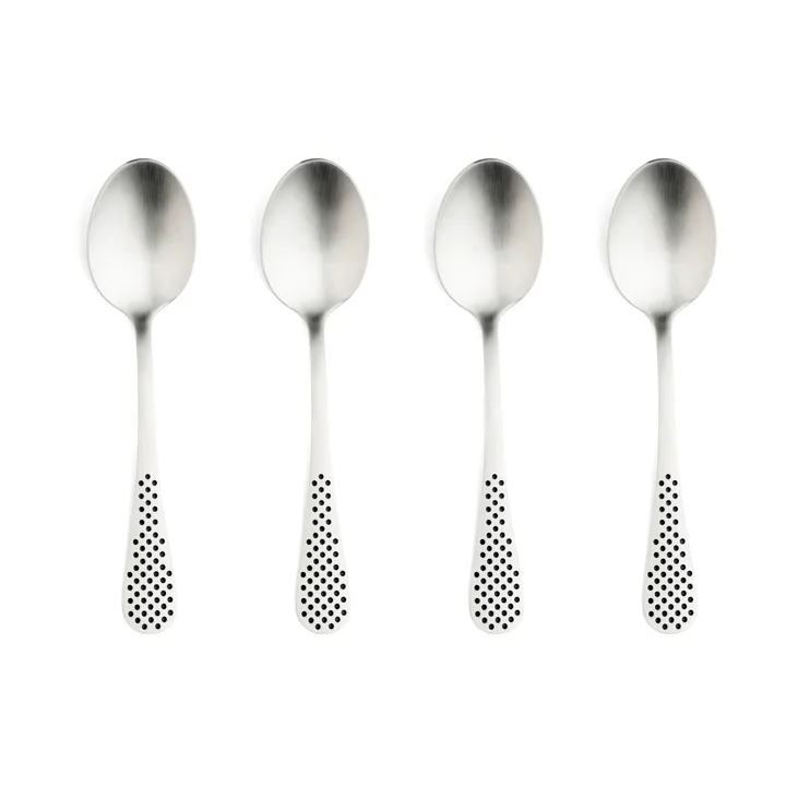 Classic kaffesked - Rostfritt stål, 12,5 cm, 4-pack - Global
