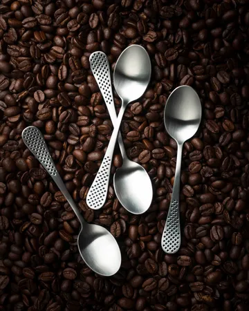 Classic kaffesked - Rostfritt stål, 12,5 cm, 4-pack - Global