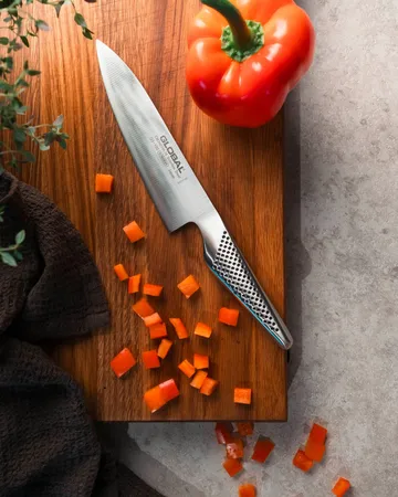 Classic kockkniv - Rostfritt stål, 16 cm - Global