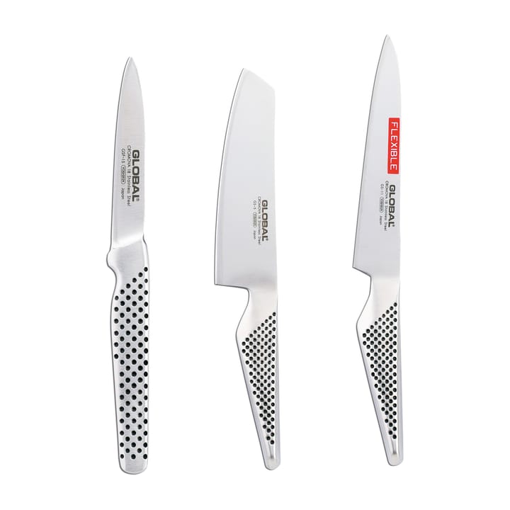 Global G-51115 knivset 3-knivar, Rostfritt stål Global