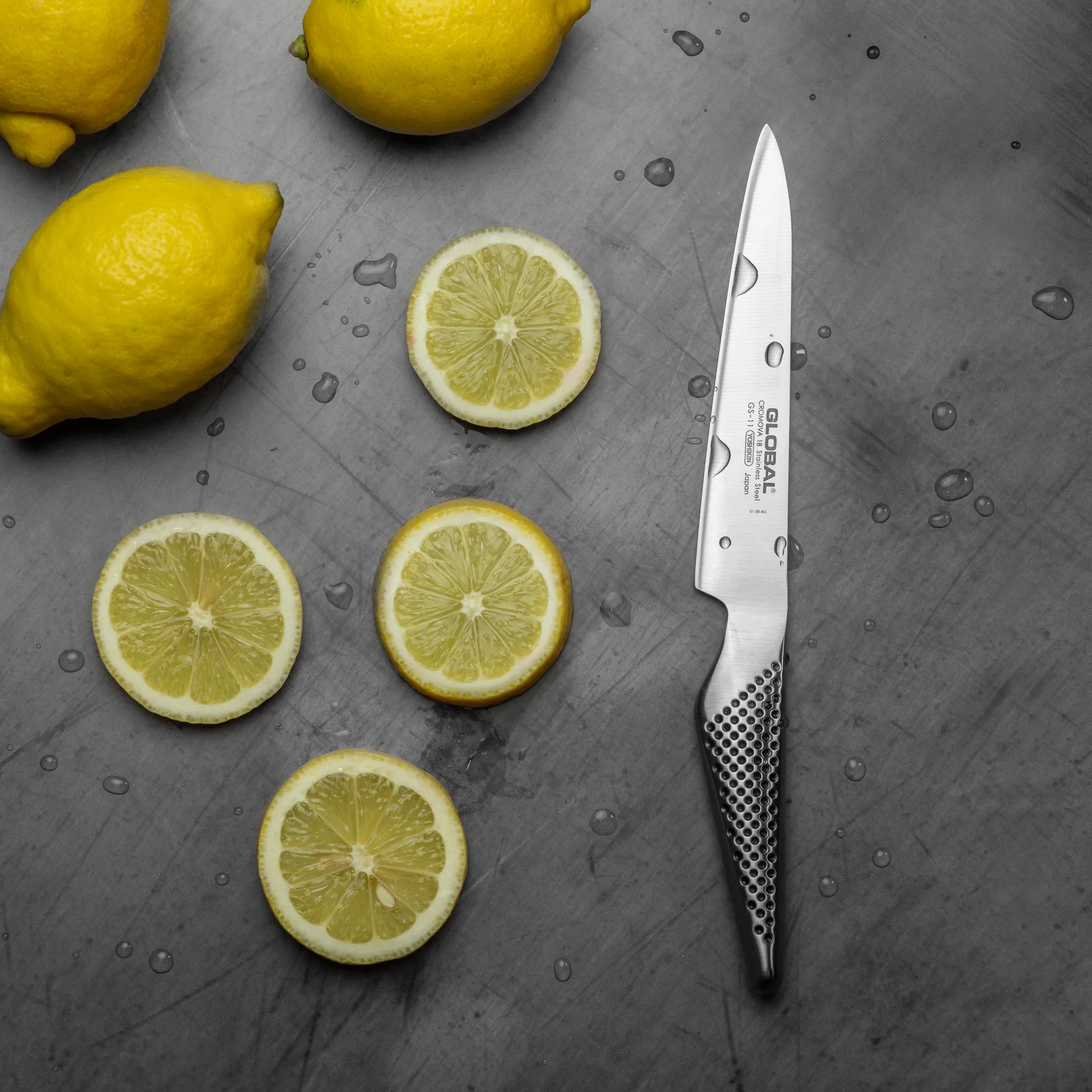 Global G-51115 knivset 3-knivar, Rostfritt stål Global