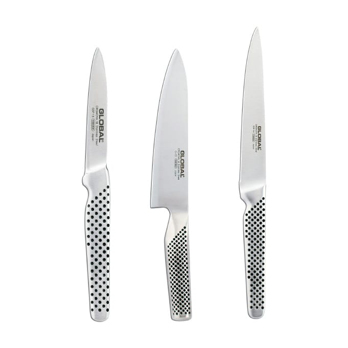 Global G-551524 knivset 3-knivar, Rostfritt stål Global