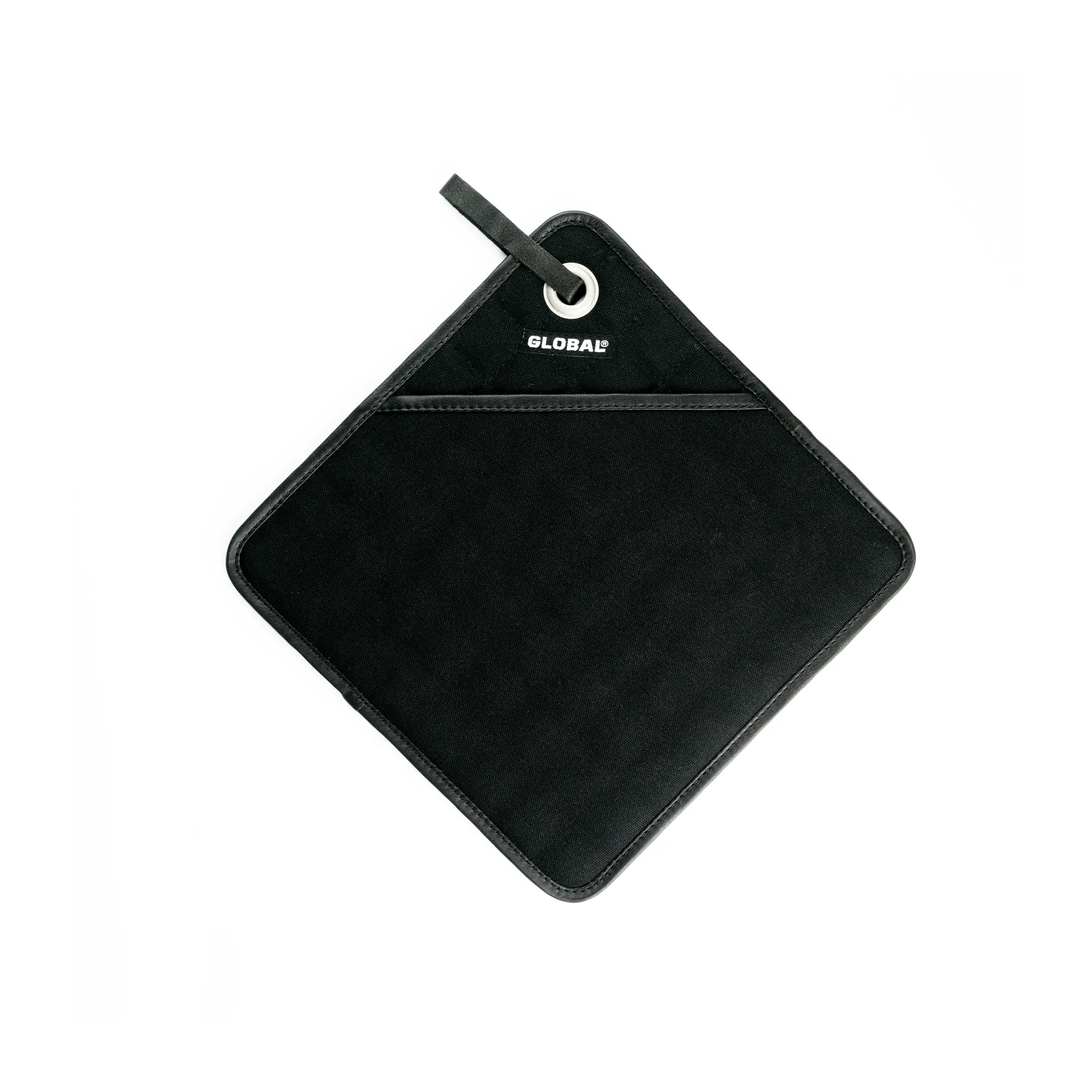 Global G-90101 Grytlapp canvas med ficka 25x25 cm, Svart Global