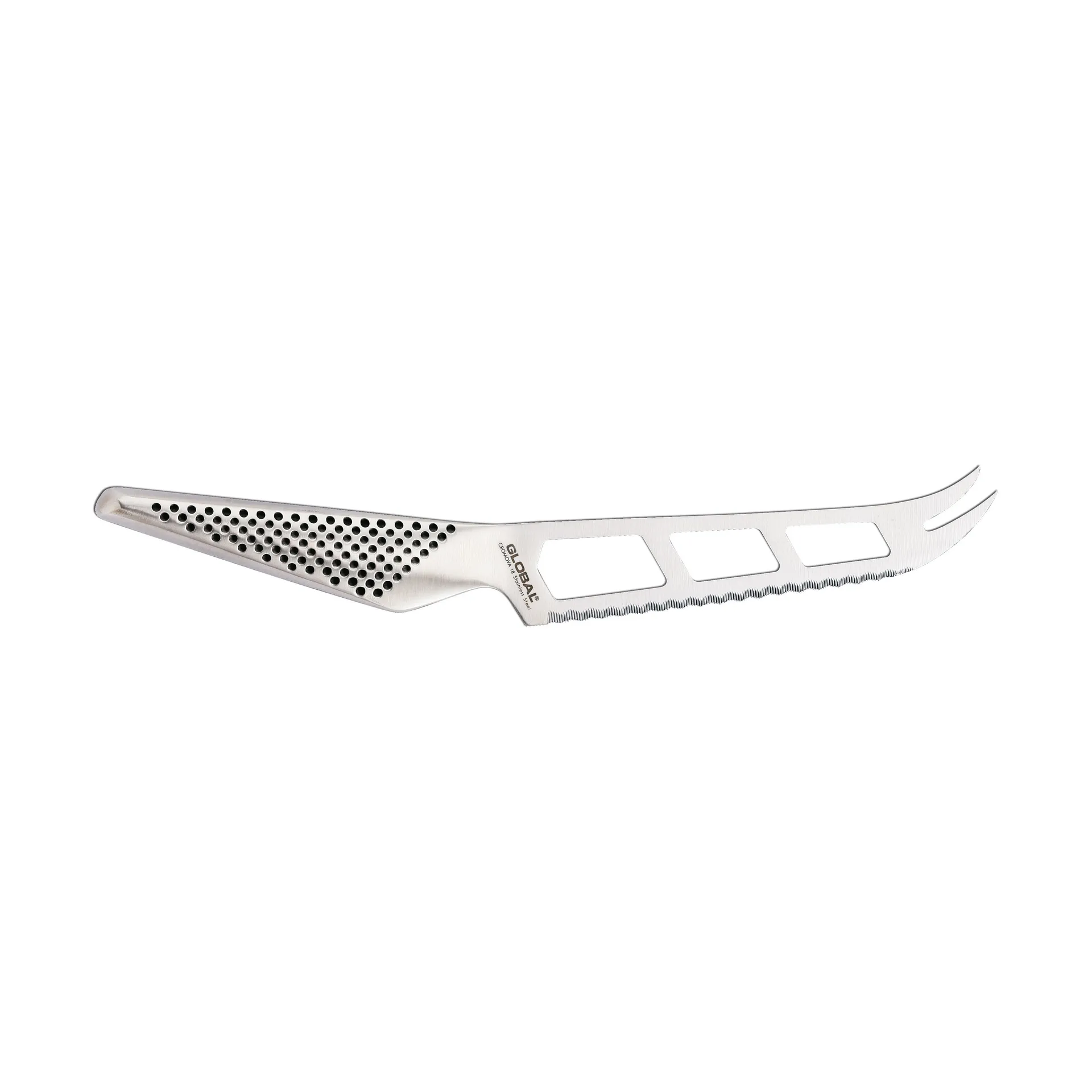 Global GS-10 ostkniv perforerad 14 cm, Rostfritt stål Global