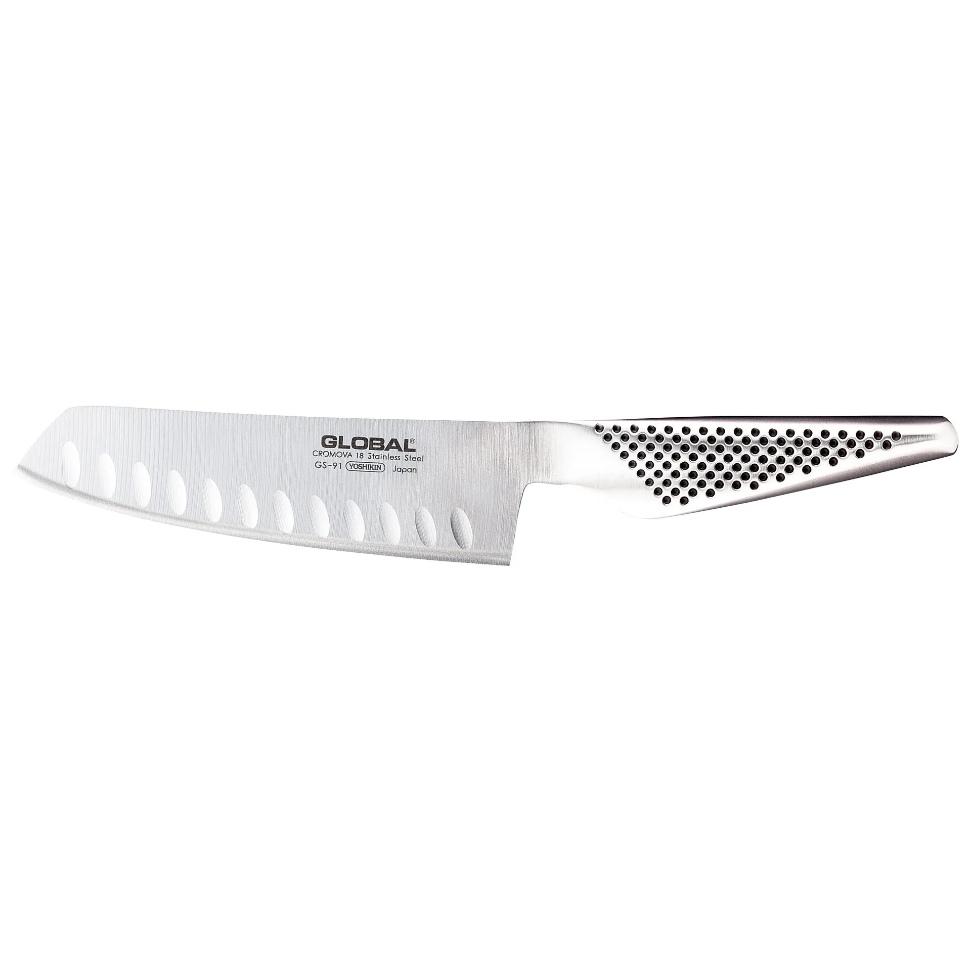 Global GS-91 grönsakskniv olivslipad 14 cm, Rostfritt stål Global