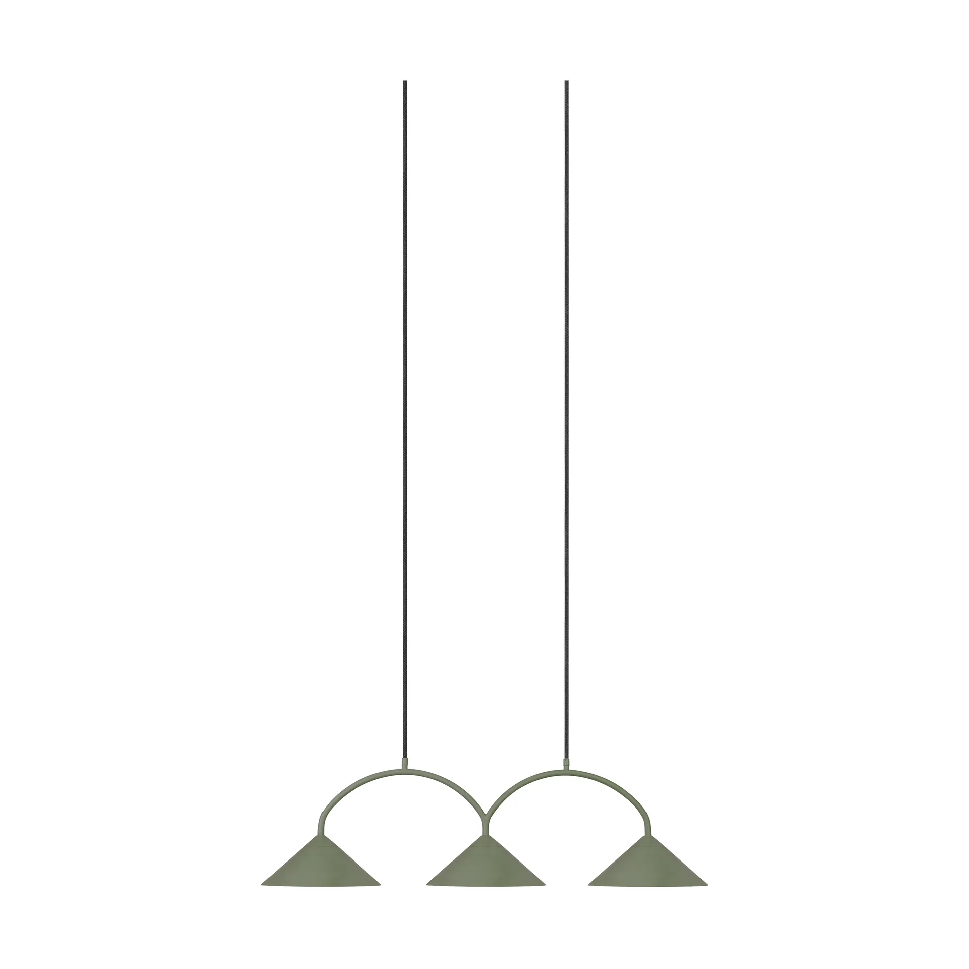 Curve pendel 3, Grön Globen Lighting