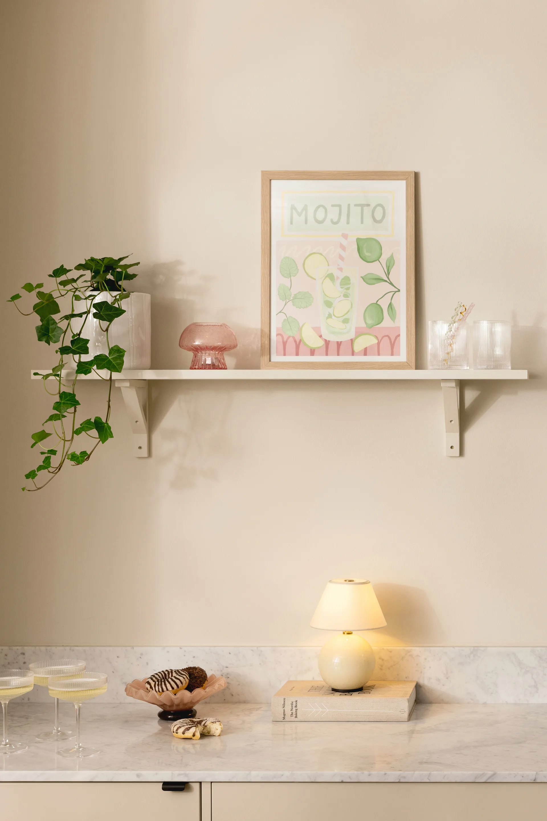 Fungo 12 värmeljushållare Special Edition, Rosa Globen Lighting