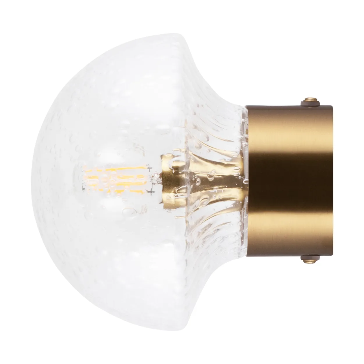 Globen Lighting Fungo plafond Ø16 cm Klar-borstad mässing
