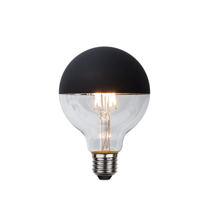 Glob LED ljuskälla, klar, toppförspeglad svart, e27, 2,8w e27, 4w Globen Lighting
