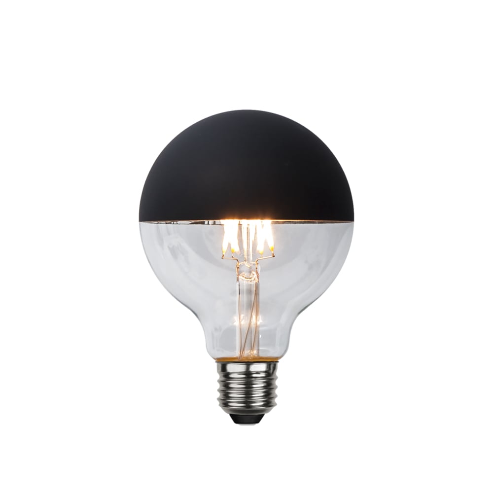 Globen Lighting Glob LED ljuskälla klar, toppförspeglad svart, e27, 2,8w e27, 4w