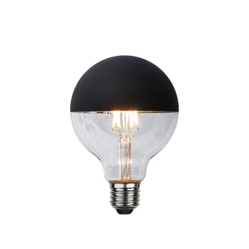 Globen Lighting Glob LED ljuskälla klar toppförspeglad svart e27 2,8w e27 4w