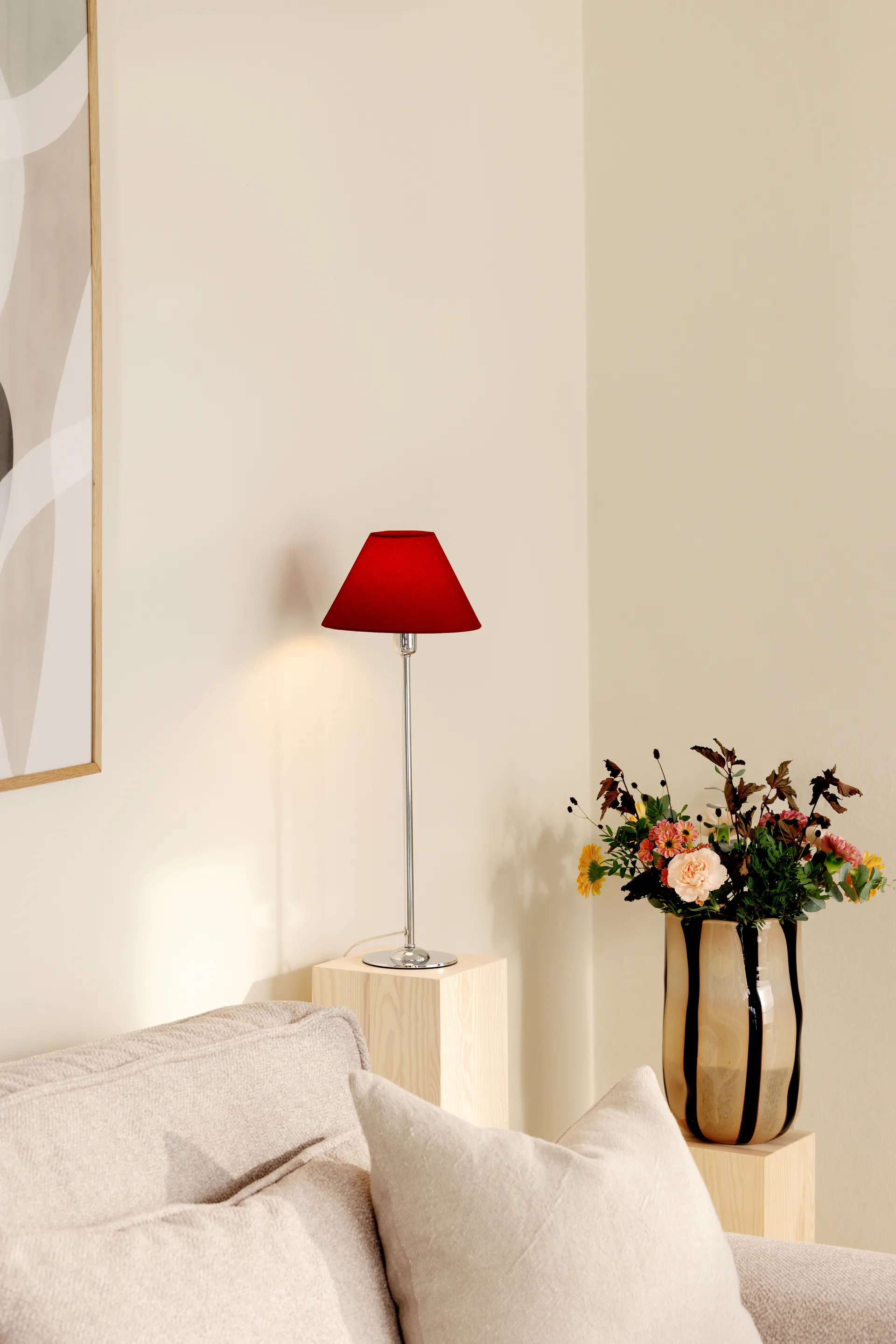 Iris 20 lampskärm, Burgundy Globen Lighting