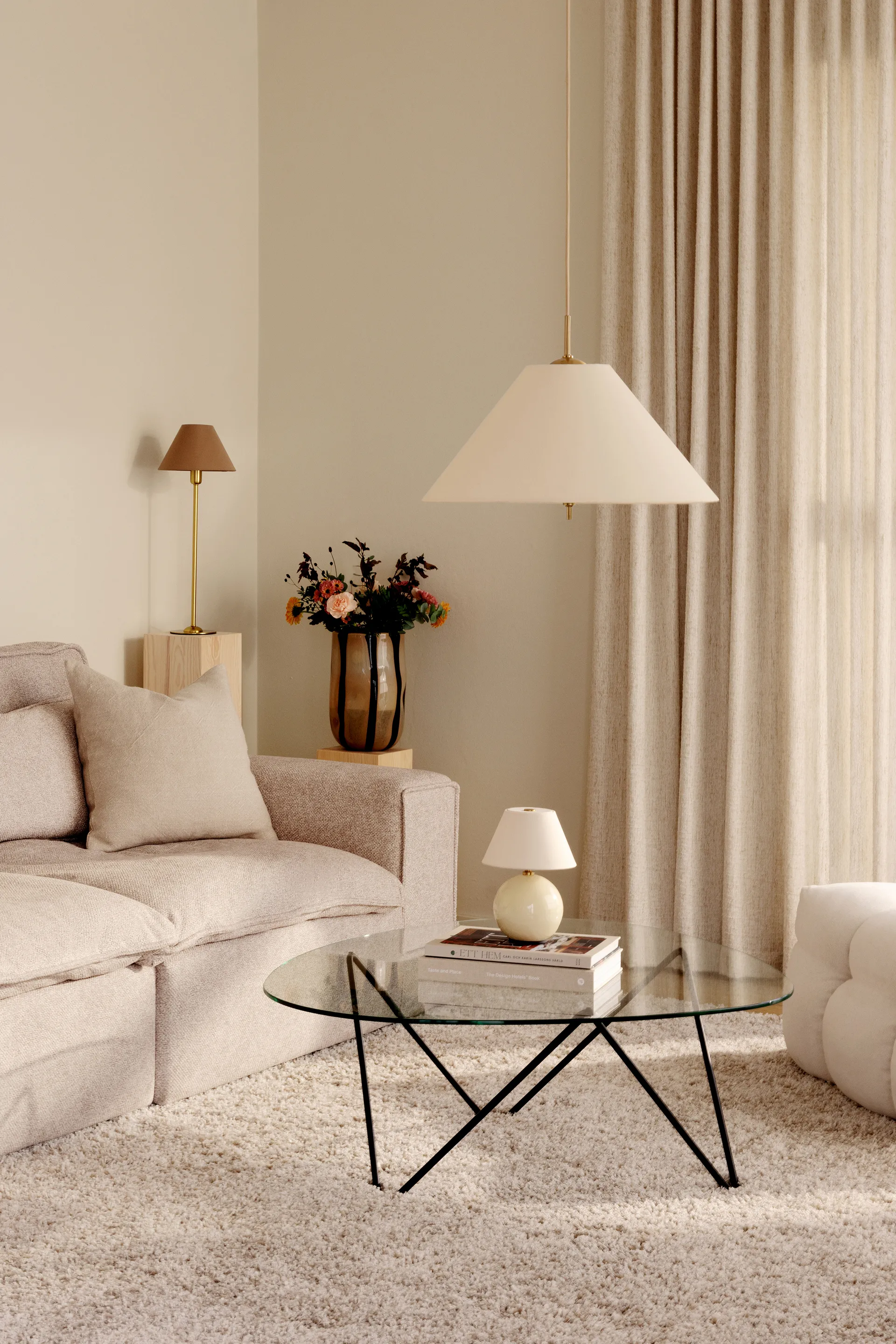 Iris pendel  50, Creme Globen Lighting