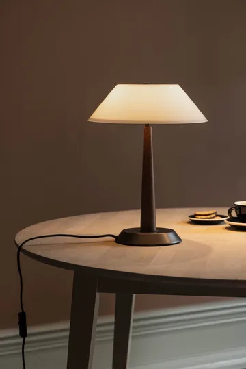 Ligna bordslampa - Brunbetsad, Ø29x39,2 cm - Globen Lighting