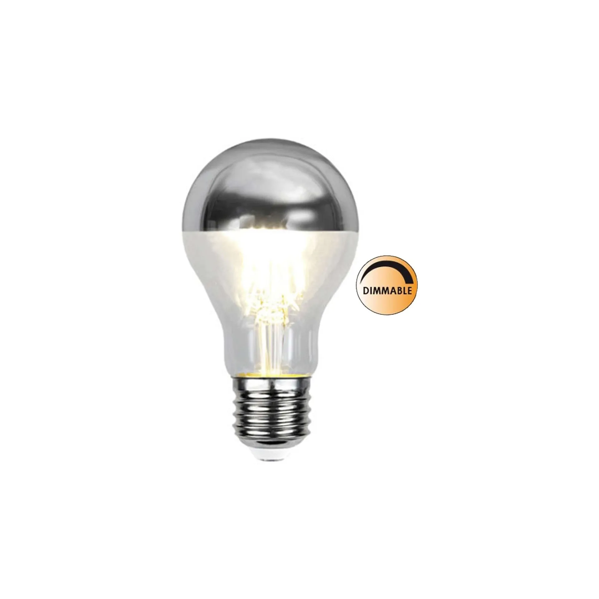 Ljuskälla LED 352-94 toppförspeglad dimbar E27, Silver Globen Lighting