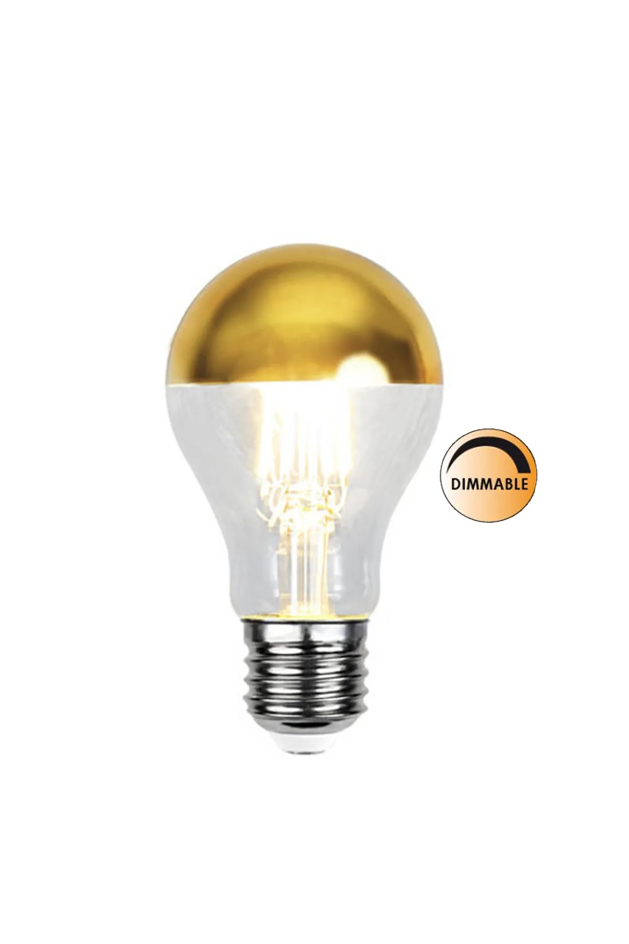 Globen Lighting Ljuskälla LED 352-95 toppförspeglad dimbar E27 Guld