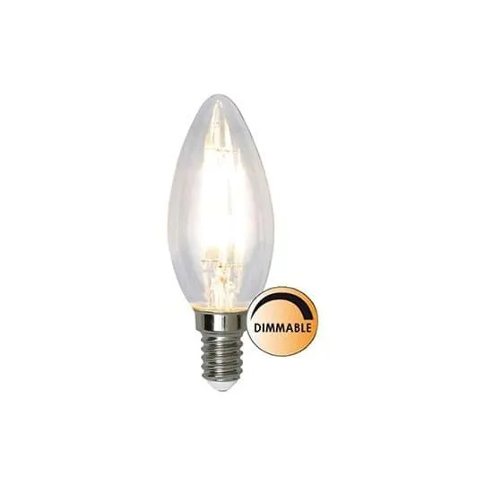 Ljuskälla LED filament Kron 3,2W dimbar E14, Klar Globen Lighting